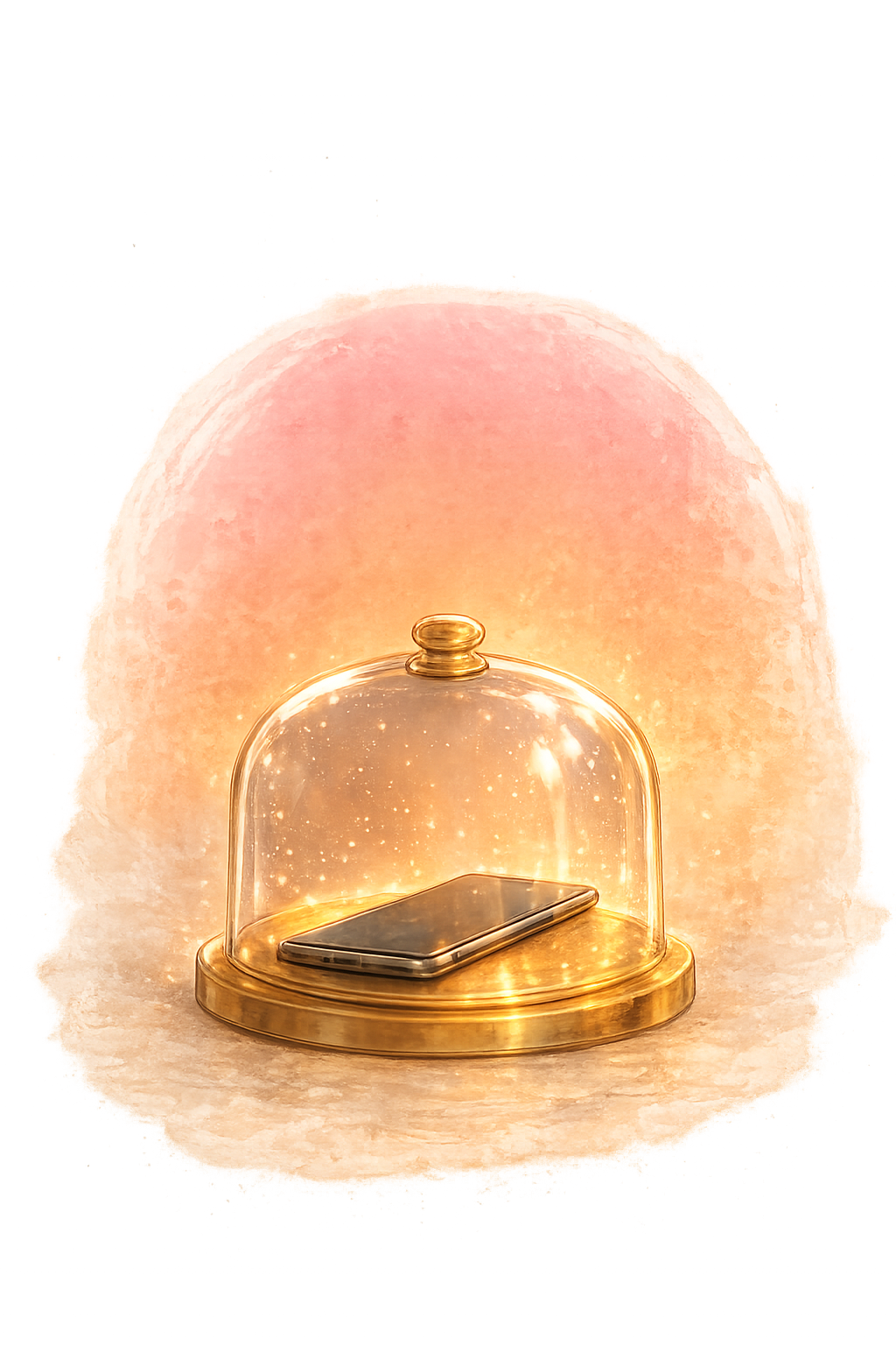 A status kept safe under a glass dome